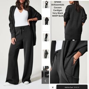 SOLD SPANX AirEssentials AirLuxe Cocoon Cardigan Sweater, Very Black XS/S